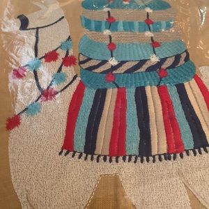 Llama carrier linen pillow Jessica Simpson new in bag